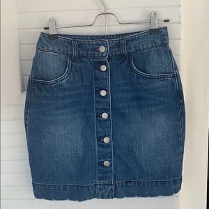 H&M Denim Button Down Skirt
